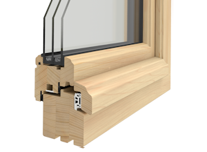 Musterecke Holz Fenster Stil