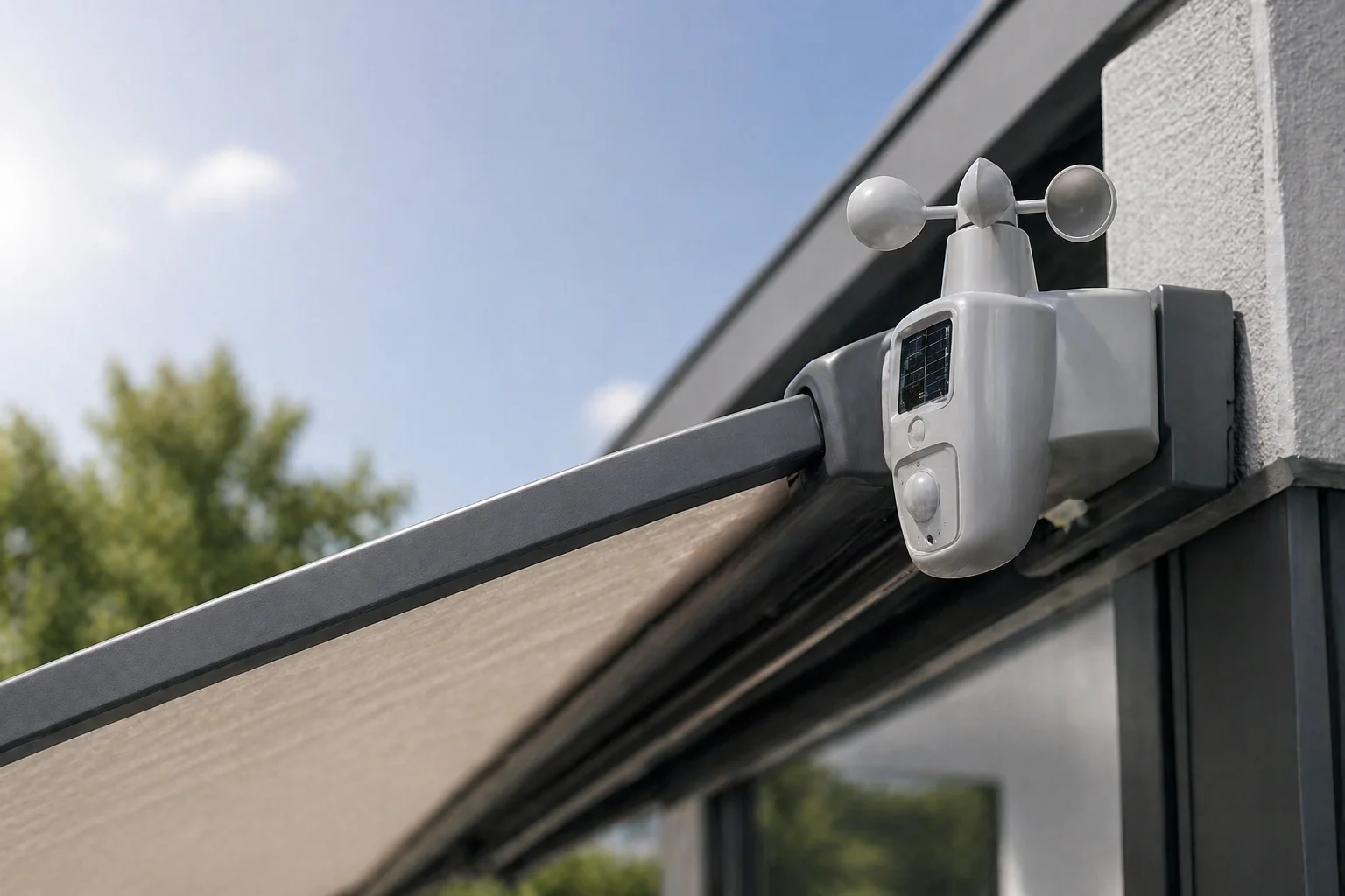Wind-, Sonnen- und Regensensor für Markisen